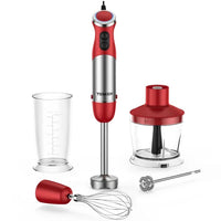 5 in 1 Handheld Immersion Blender
12 Speed Electric Hand Mixer
Multifunctional Kitchen Hand Blender
Stick Blender with Whisk and Chopper
Powerful Hand Immersion Blender Set
