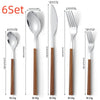 Stainless Steel Wooden Handle Cutlery
Modern Wooden Handle Flatware Set
Rustic Stainless Steel Tableware
Wood Grip Knife and Fork Set
Elegant Household Dining Utensils